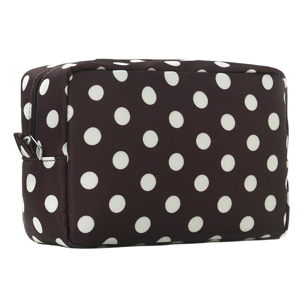 Polka Dot Makeup Bag Lightweight Dot Pattern Cosmetic Storage Bags Portable Toiletry Organizer Daily Office Cosmetic Organizers