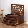 Decorative Wood Jewelry Storage Case Chest Storage Organizers with 3 Drawers with Elegant Styles for Home Decoration