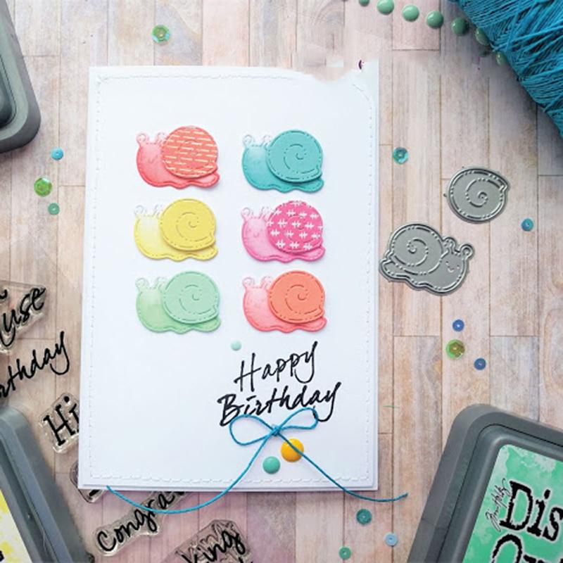 Snail Mushroom Metal Cutting Dies Stencils Scrapbook Photo Album Paper Card Decorative Embossing