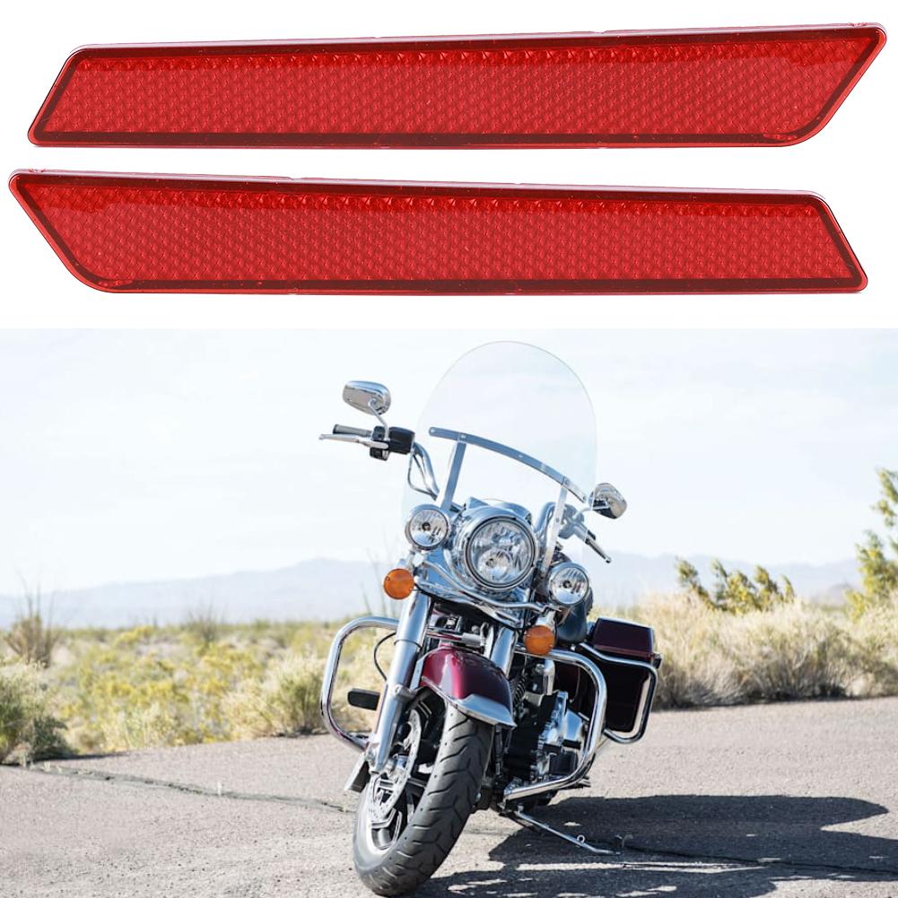 Pair of Saddlebag Reflector   Cover   Warning Large Size Fit for   FLT FLHT 2014-2017