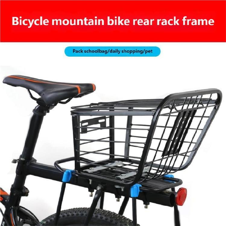 Family Friendly Cycling Basket Robust Metal Bicycles Storage Basket Bike Rear Basket Large Capacity Storage Solution