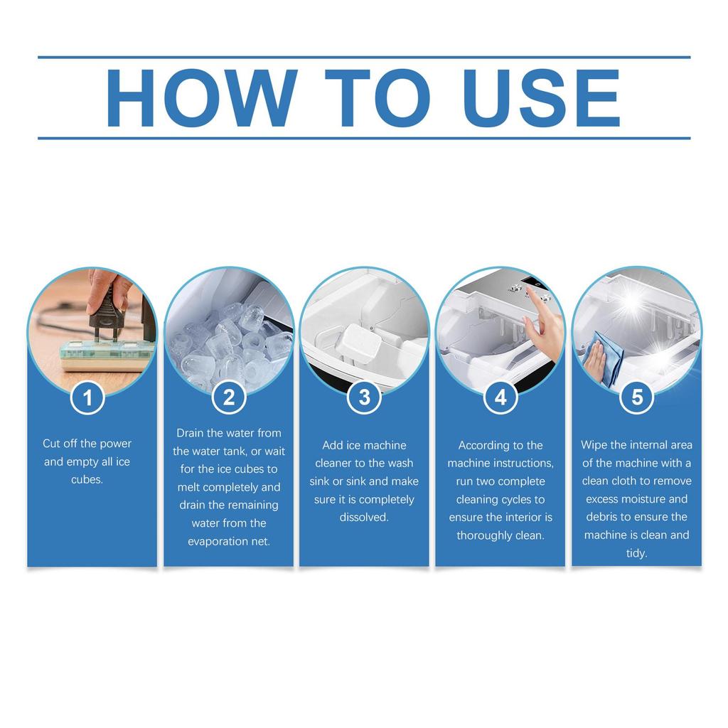 Ice Maker Cleaning Sheet Effectively Removing Dirt from Internal Pipelines Eliminating Odor