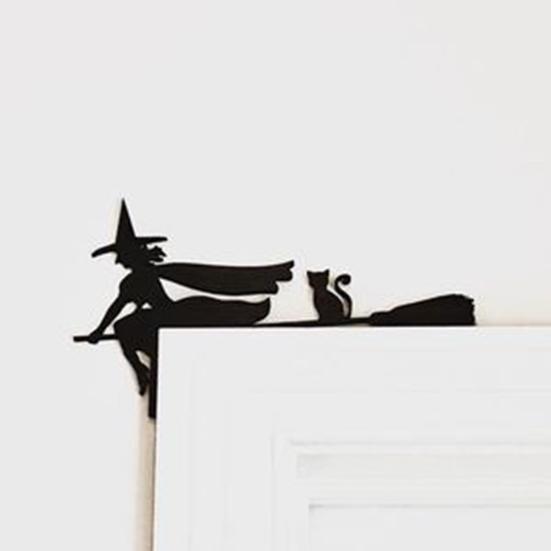 Türrahmen-Dekoration, Halloween, exquisite Katzenform, Acryl-Türrahmen-Ornament für Zuhause, Festival, Dekoration