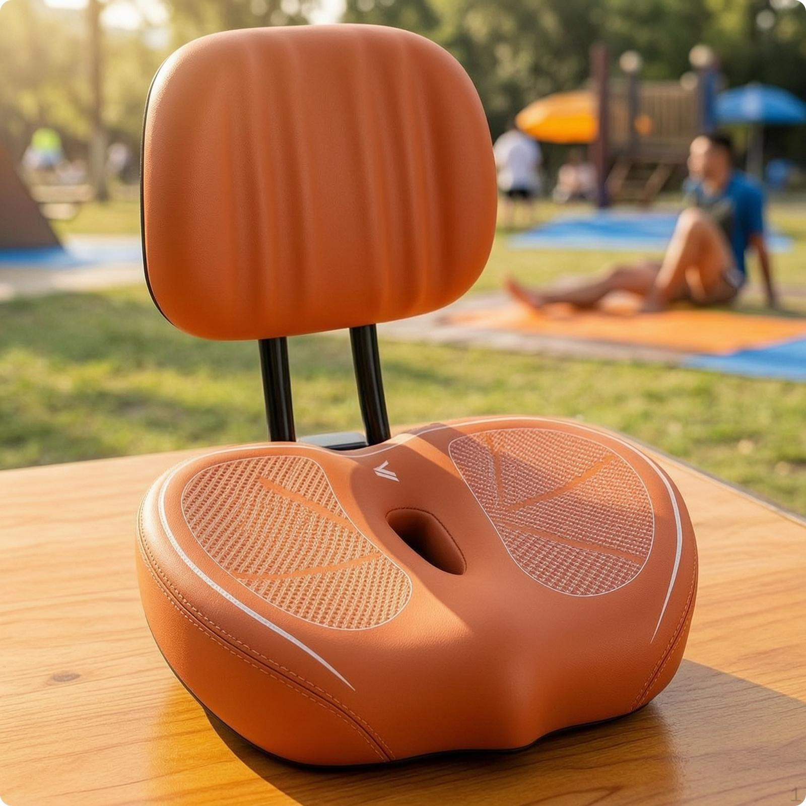 Supportive Bike Seat with Backrest Contoured