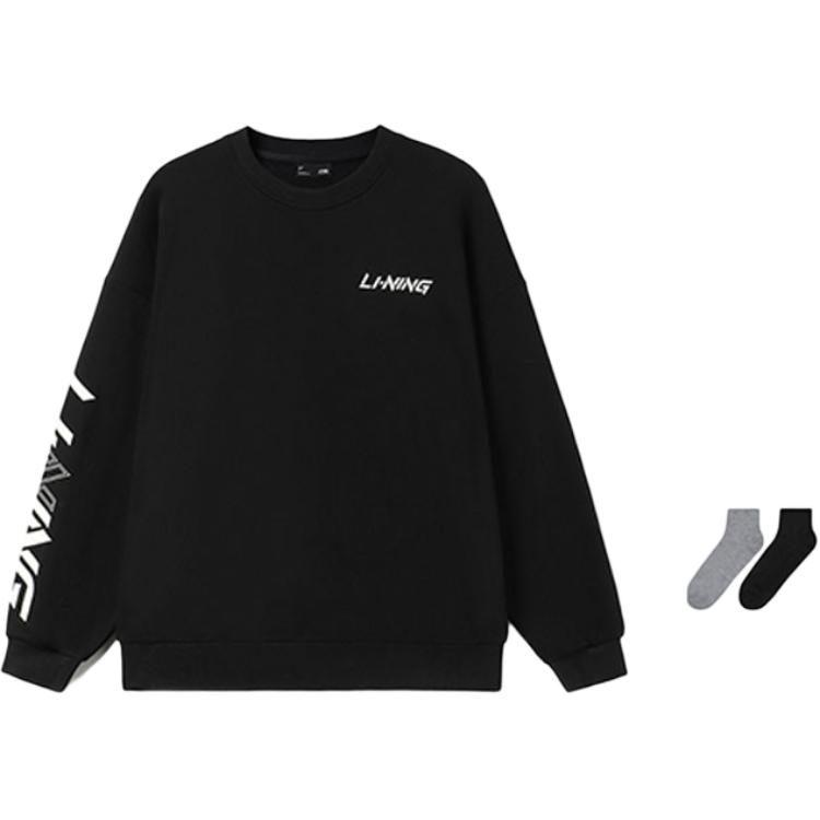 Li Ning Sweatshirt Unisex Black AWDT607-1
