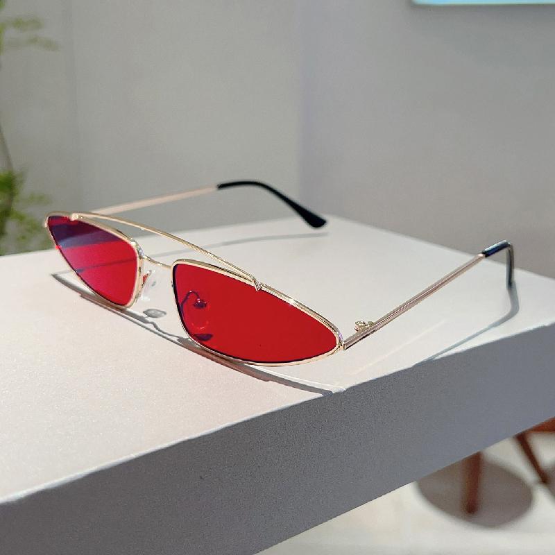 Triangle Shaped Sunglasses Men New Fashion Vintage Solid Color Sun Glasses Women Retro Double Bridge Brand Design Shades