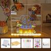 Kids LED Drawing Board with Book Markers Wipe Cloth USB Charging Light-up Dry Erase Board Office School Home Glow Doodle Note Board