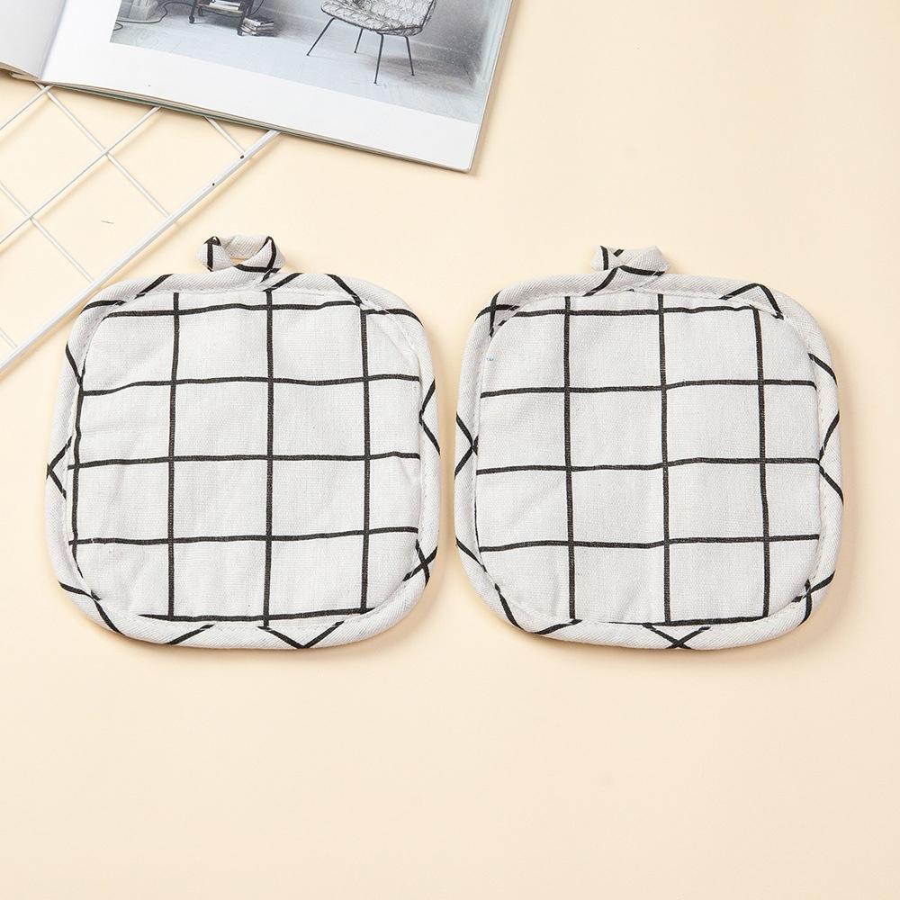 

1pc/2pcs 17cmX17cm Heat Resistant Towel Pot Holders Cotton Non-slip Mat Holder Holder Hot Pads Table Placemat Kitchen Baking 1pc білий