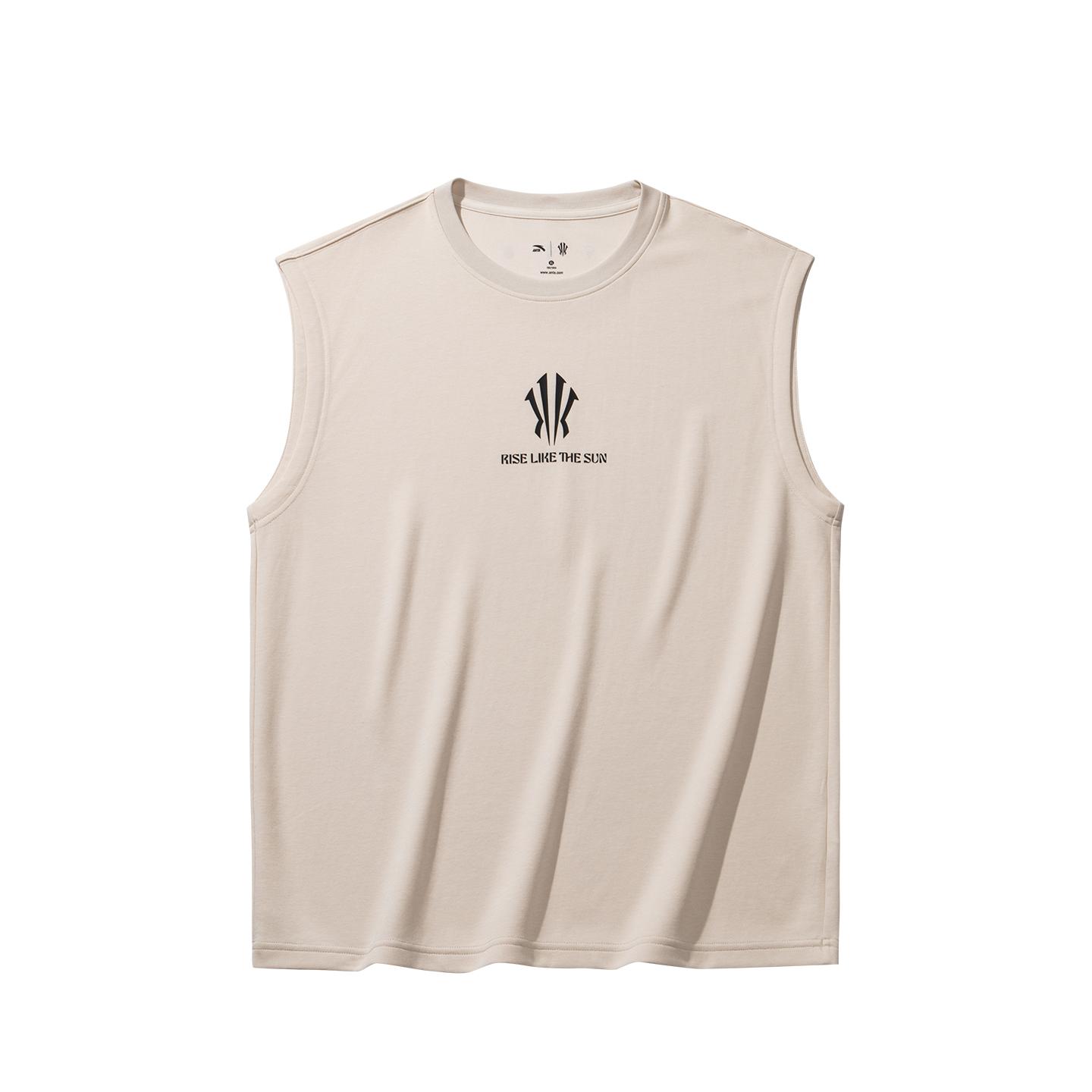 Anta Basketball Knitted Sports Summer Vest Unisex tops Mud-Sand-Gray 972621106-1 S