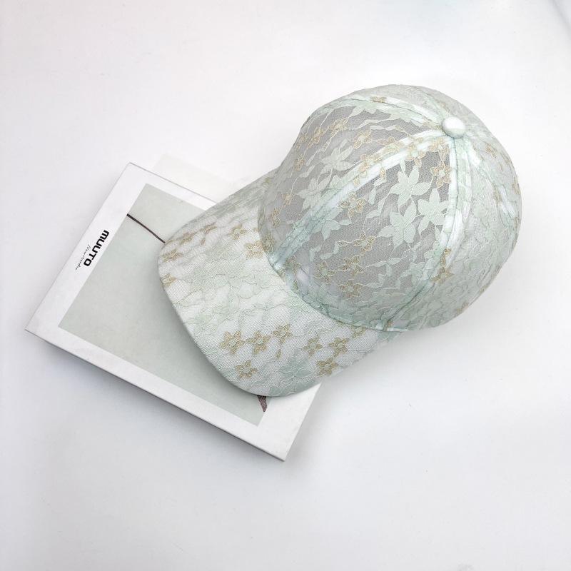 

Жіноча мереживна бейсболка з квітковим принтом: Дихаючий, регульований і ідеально підходить для літніх прогулянок adjustable світло-зелений колір