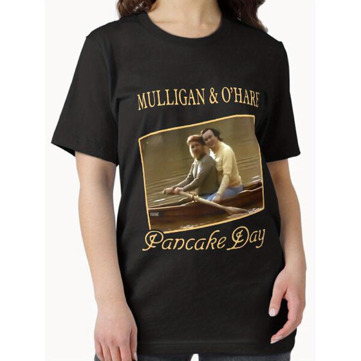 Mulligan O Hare T-Shirt - Mulligan & O Hare Name Print Short Sleeve Tee, Loose Fit Round Neck Casual Shirt with Text Printing (No Logo), Machine S чёрный