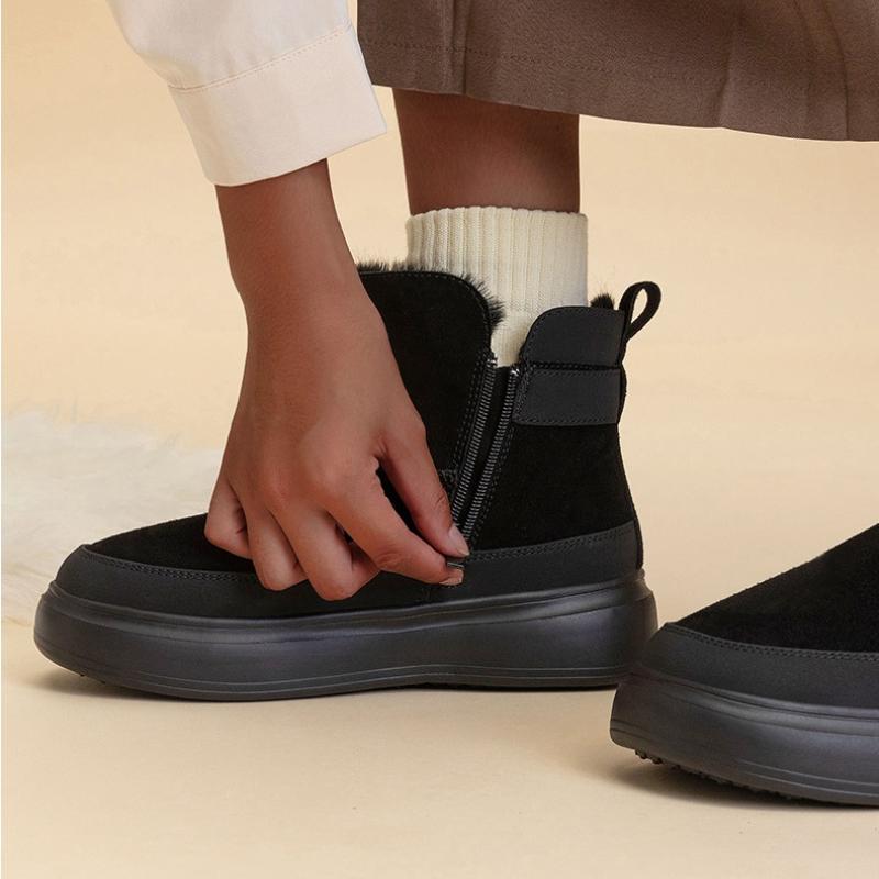 New Winter Women's Boots High-top Snow Boots Thickened Plush Warm Simple And Versatile Comfortable Outdoor Non-Slip Cotton Shoes