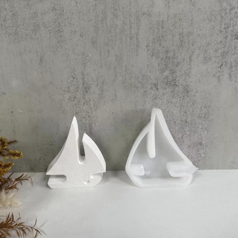 Sailboats Resin Molds Sailing Boats Candle Molds for Making Candle Soap Mousses Cake Baking DIY Craft Gypsum Decorations