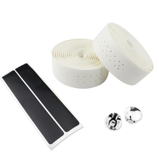 Bicycle Handlebar Tape Faux Leather Self-adhesive Anti-slip Shockproof Sweat Absorption Bike Handle Wrap Straps
