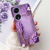 For Oppo Reno8 T Phone Case Reno 8T 5G 4G CPH2481 CPH2505 Elegant Floral Cat Soft Silicone Transparent TPU Lightweight Cases