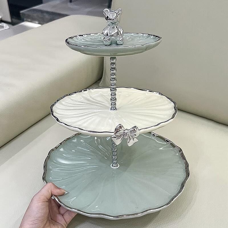 Ceramic Lotus Leaf Dessert Stand