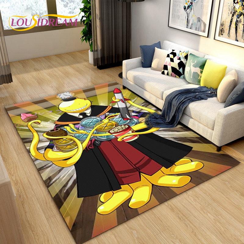 Assassination Classroom Octopus Teacher Area Rug,Carpet Rug for Living Room Bedroom Sofa Doormat Decoration, Non-slip Floor Mat