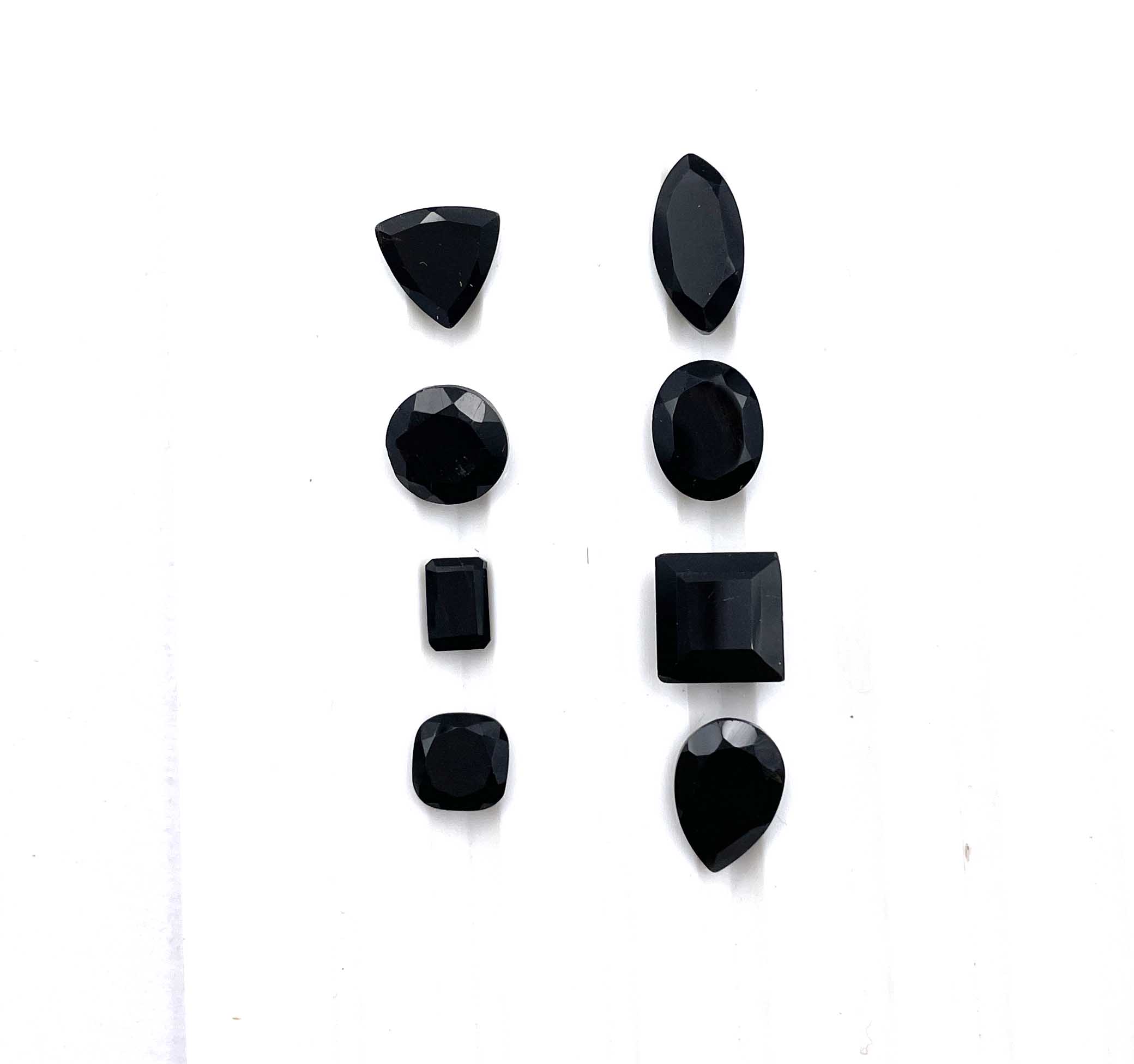 Natural Black Onyx Mix Shape Cut Loose Gemstone Lot 55-65 Pcs 100 CT For Jewelry Making чёрный