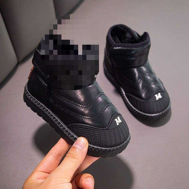 2025 Winter New Children's Snow Boots Girls Waterproof Non-slip Medium and Large Short Boots Boys Velvet Baby Cotton Shoes