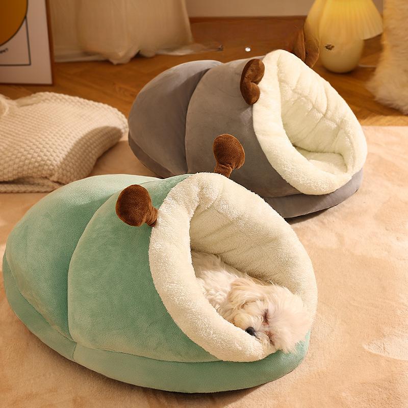 1pcs Winter Warm Cartoon Animal Pet House Cat House Slippers Nest Closed Cat House Small Dog Kennel Pet Supplies High Quality