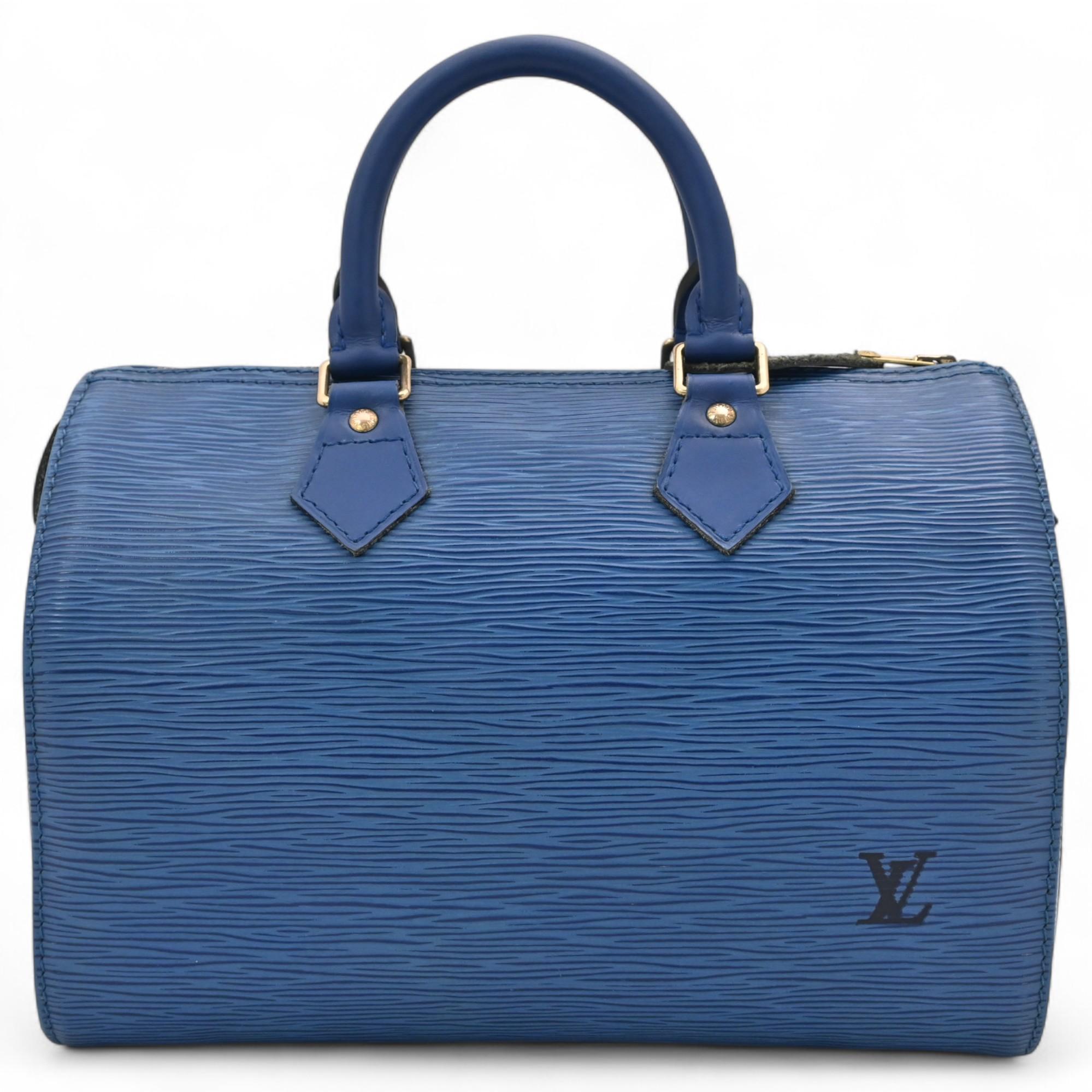 

Автентична сумка Boston LOUIS VUITTON Epi Speedy 25 Шкіра Толедо Блакитний lv5937cc