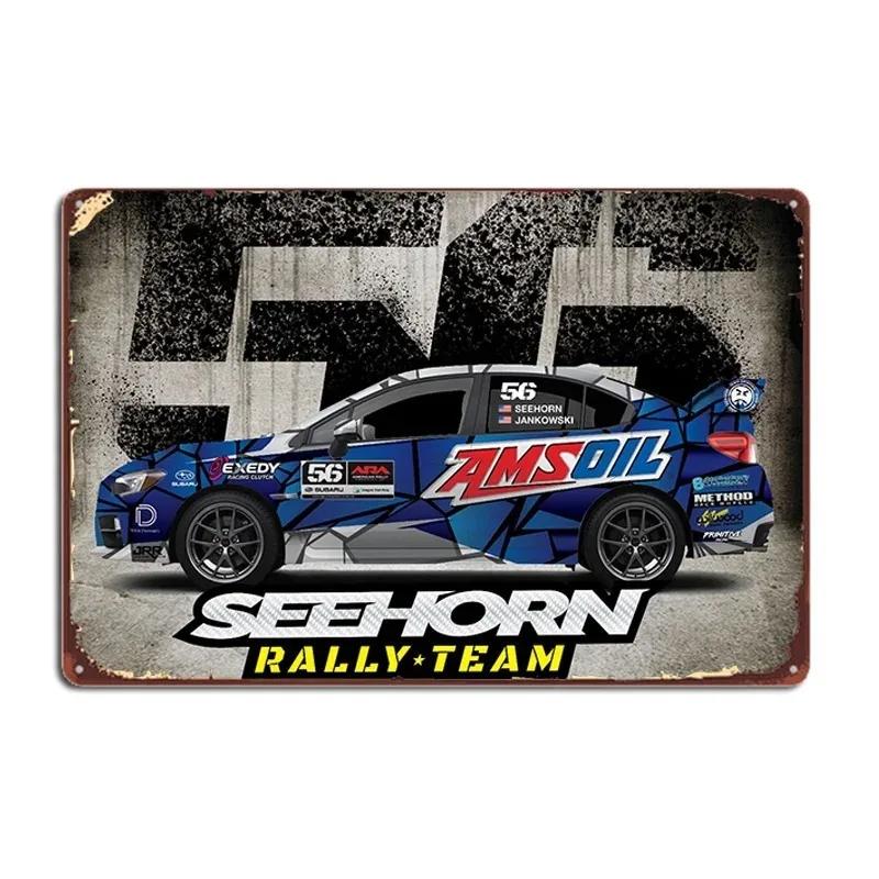 Racing Car 1985 Race Rally Metal Tin Sign Plaque Poster for Bar Club Wall Retro Home Vintage Wall Plate 12x8 Inch