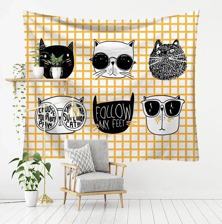 Niedlicher kreativer Wandteppich mit Tier-Hintergrund, für Schlafzimmer, Wohnzimmer, Wandteppich, Wanddekoration für Zuhause