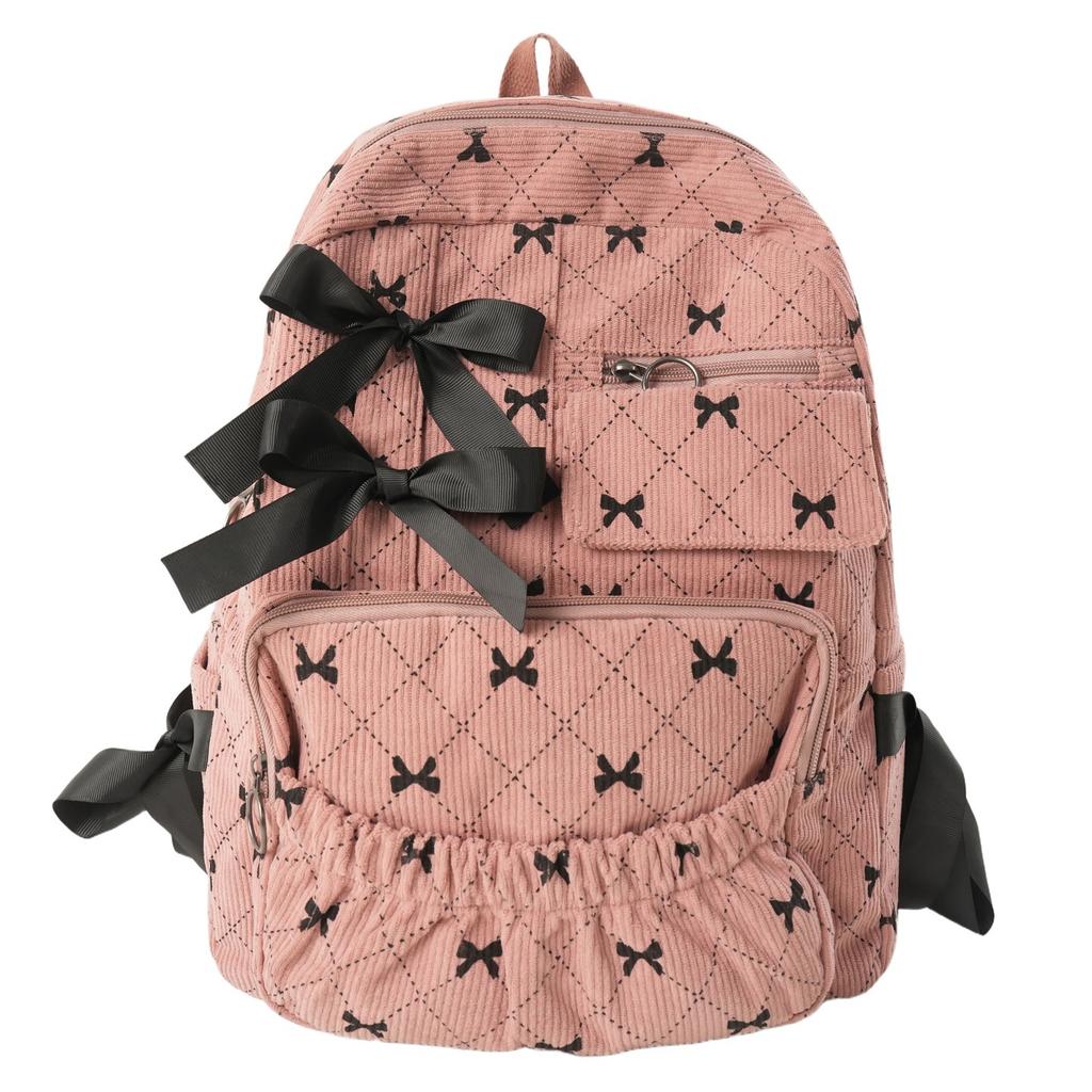 Schoolbag Japanese ins college style sweet bow backpack female junior high school student schoolbag Korean version large capacity backpack