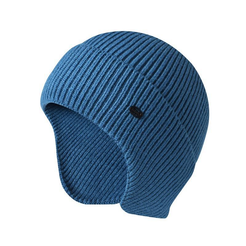 Autumn and Winter Knitted Hats Men and Women Solid Color Thermal Ear Caps Outdoor Riding Wool Caps Ski Pullovers