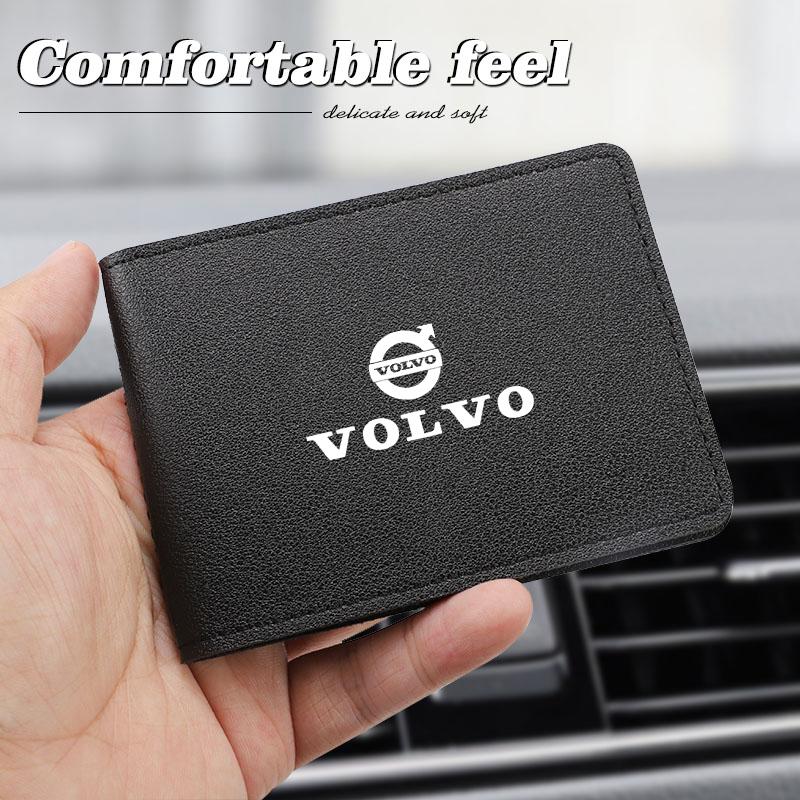 Car Driver's License Protective Cover Leather Document Cover For Volvo XC60 S60 V40 V50 V60 S80 S40 C30 AWD C70 S40 S60 S80 S90