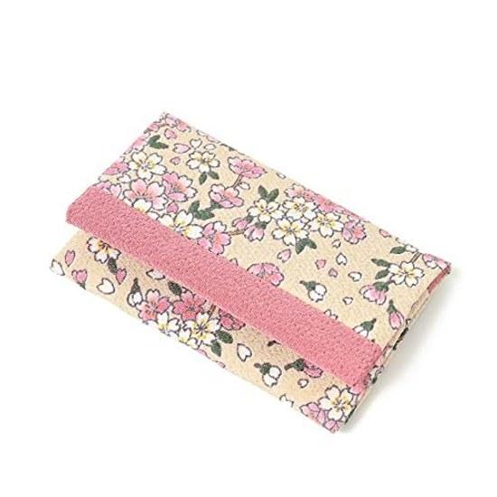 Japanese-style business card holdercard holderJapanese accessoriesmade Japanfor women (beige-sakura)