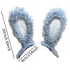 Cartoon Bunny Ears Helmet Plush Ears Decor Set for Bike Scooter Ski Helmet for Easter Party