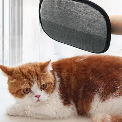 1 pièce Gants de toilettage pour chien pour le bain Gants de bain pour chat double face Gants mains libres Gants multifonctionnels pour enlever les poils d'animaux
