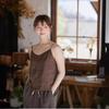 Women's Lightweight Casual Linen Camisole: Summer Style, See-Through, Breathable, Solid Color