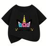 Kawaii Horse Unicorn Design TShirt Printed T Shirt Girls Summer Clothes Short Sleeve Tops TShirts Cute Kids Clothing