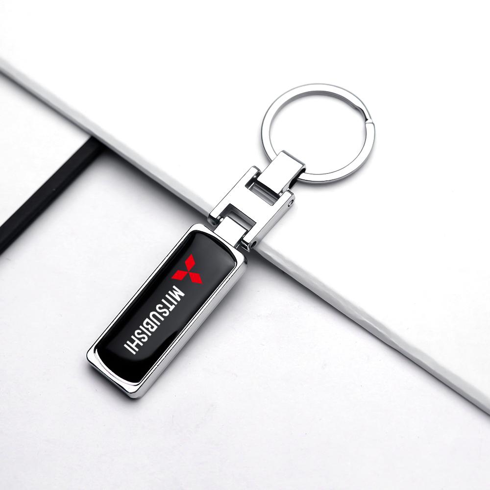 1Pcs 3D Metal Epoxy Logo Trinket Keychain Accessories Cover for Mitsubishi Pajero Sport ASX Lancer L200 Attrage Xpander Eclipse