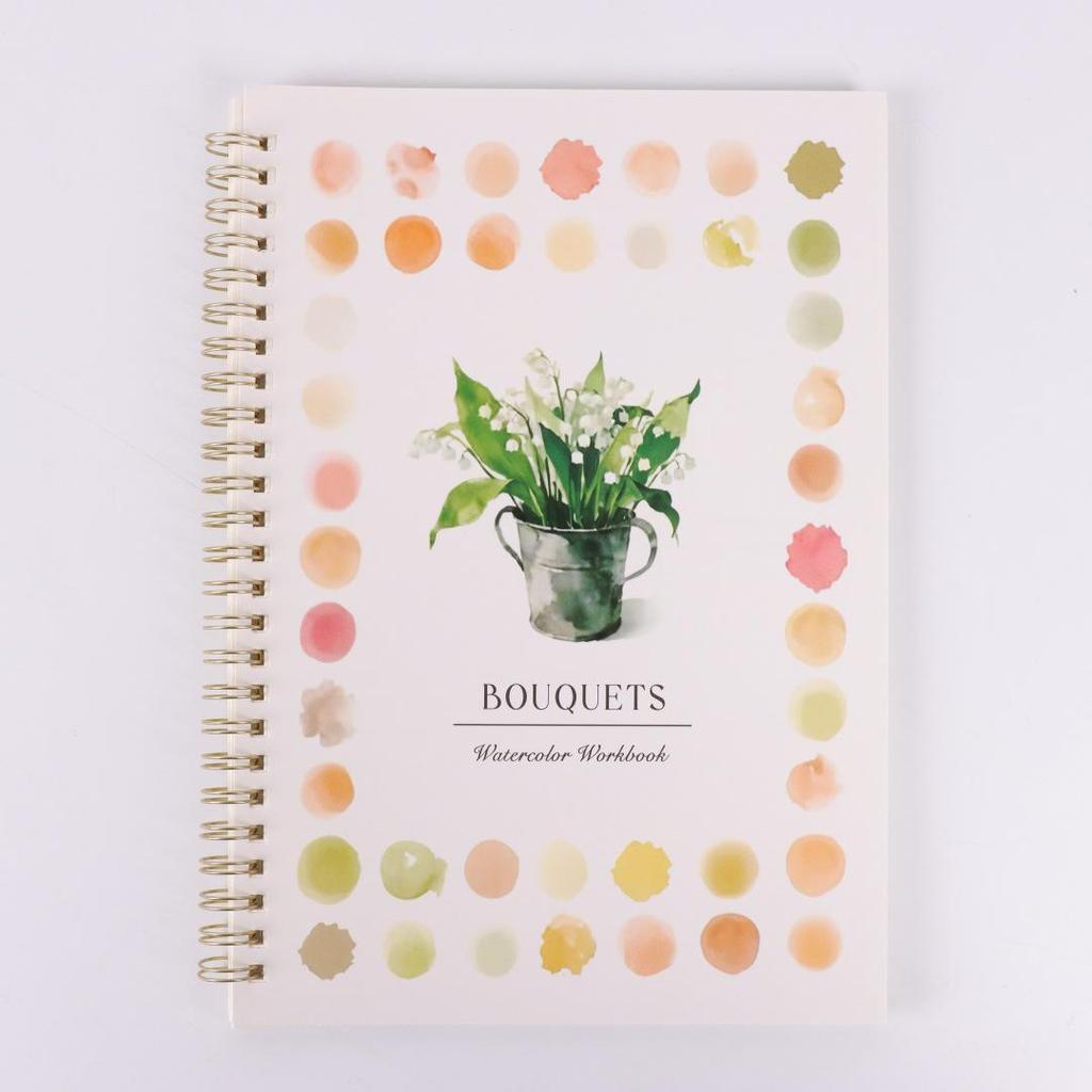Enhanced Non-Bleeding Watercolor Painting Book