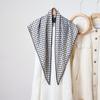 New Korean Version of Simple Double-sided Printed Triangular Scarf Fashionable Wear Belt Simulation Silk Cool Women's Triangular Silk Scarf