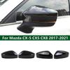 For Mazda CX-5 CX5 CX8 2017 2018    Car Rearview Side Mirror Cover Wing Cap Exterior Door Housing Shell Trim ABS