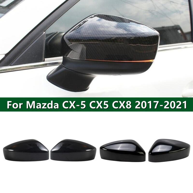 For Mazda CX-5 CX5 CX8 2017 2018    Car Rearview Side Mirror Cover Wing Cap Exterior Door Housing Shell Trim ABS