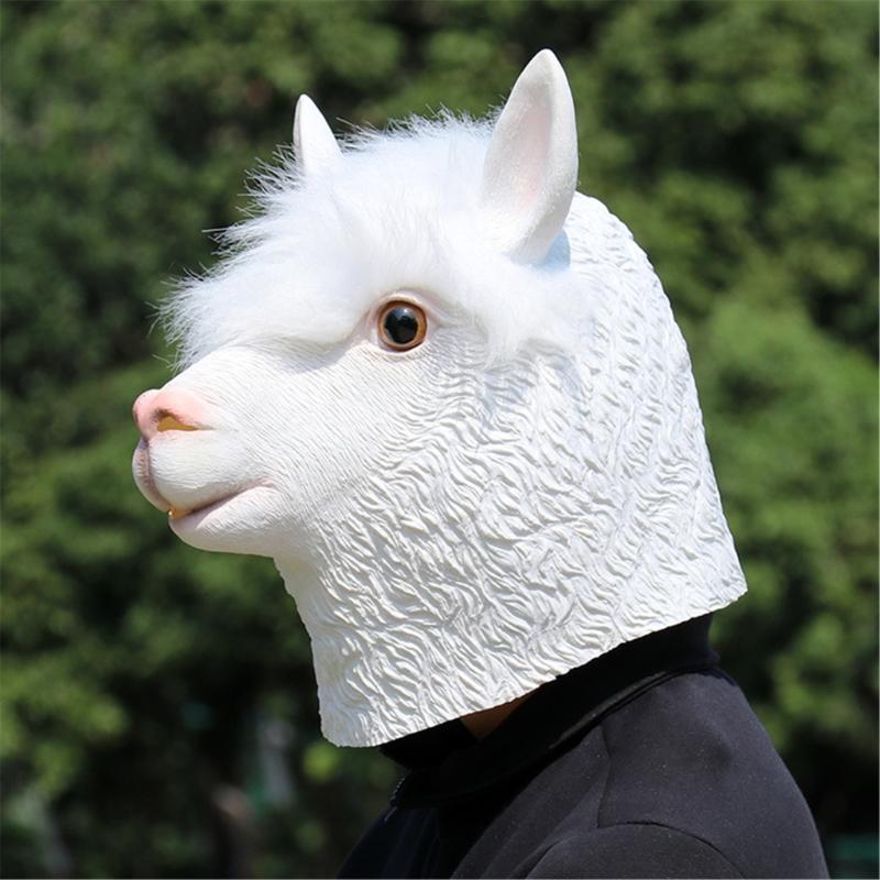 Halloween Sheep Cosplay Mask, Sheep Full Head Mask Costume Halloween Cosplay Costume For Women Man Cosplay Party