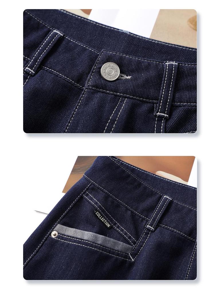 Women's Denim Blue Wide-Leg High-Waist Jeans for Summer 2025