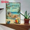 Metal Sign Vintage Tiki Bar Beach Scene Wall Art Decor for Living Room