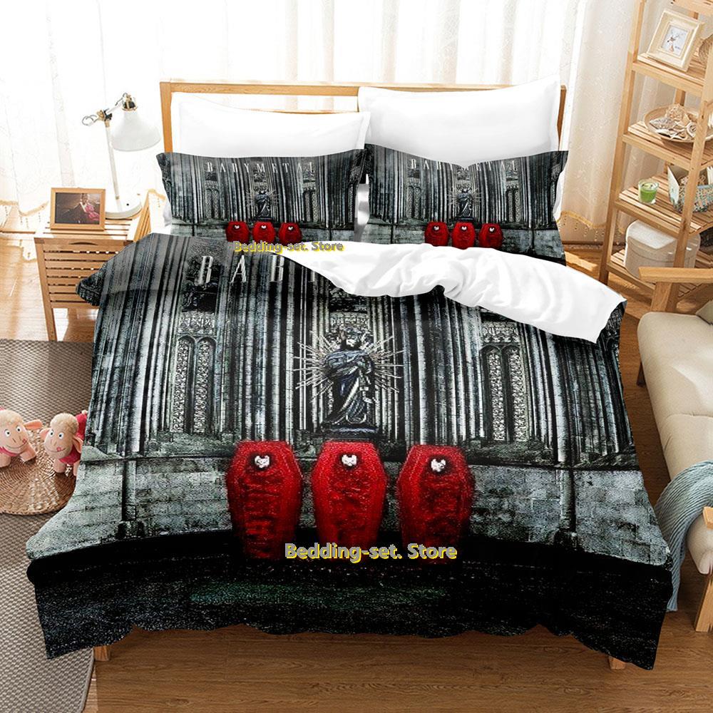 Comforter Babymetal Band Bedding Set Single Twin Full Queen King Size Bed Set Adult Kid Bedroom Three-Piece Suits 3D Anime Bed Sheet