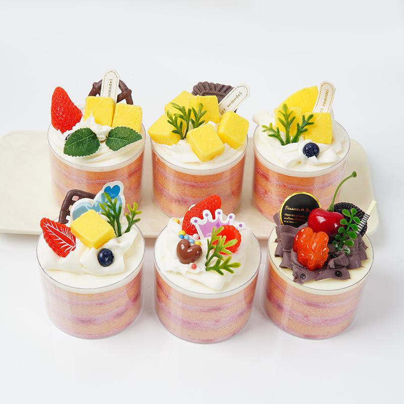 Artificial Ice Cream Cakes Fake Cake Model Pudding Cup Dessert Wedding Party Decoration Cake Shop Display Props Ornament