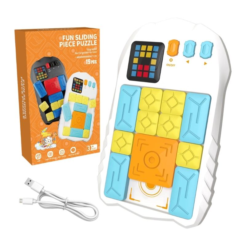 Interactive Sliding Puzzle Game Toy Electric Slide Puzzle STEM Education Learning Toy for Child Birthday Party