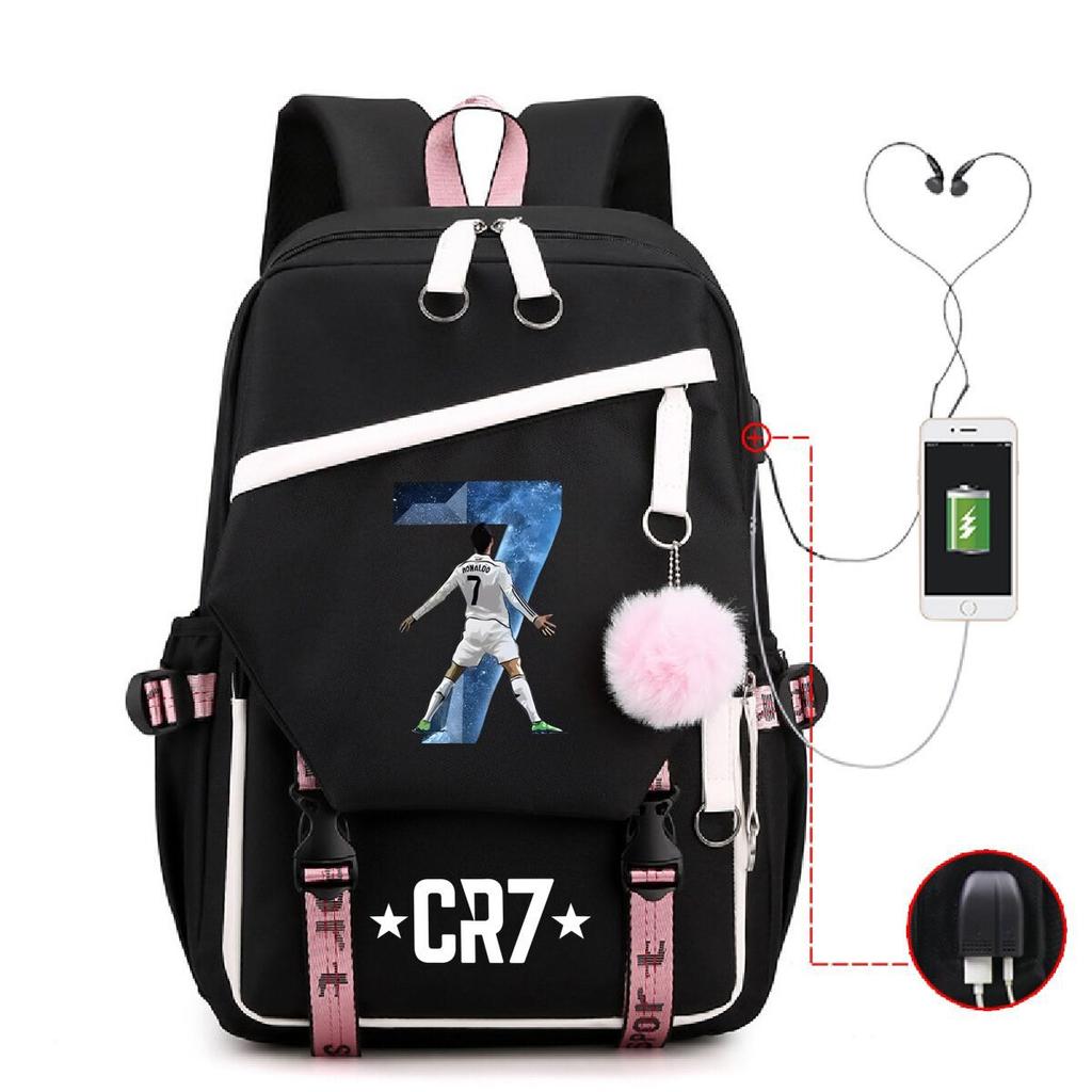 3 Piece School Backpack Set for Students Large Capacity Oxford Cloth Schoolbag with Shoulder Strap and Pencil Case