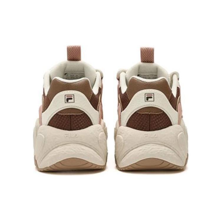 New FILA Croissant Chunky Sneakers 'Pink Brown' Women's F12W342103FMR