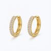 Trendy 6mm-12mm GRA 18K Gold Plated Huggie VVS Moissanite Hoop Earrings With Round Brilliant Cut Moissanite 925 Sterling Silver