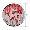 9-Piece Scary Bloody Hand Print Disposable Tableware Set Halloween Scary Decorations For Bloody Good Time (Serves 16)
